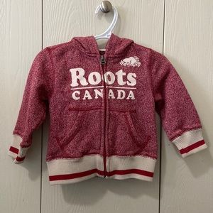 Roots Red Hoodie with Cabin Sleeves